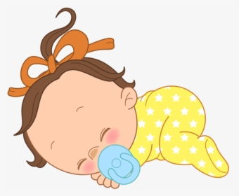 Sleeping Clipart Baby - Sleeping Baby Girl Clipart, HD Png Download, Free Download