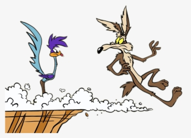 Coyote Storming Off Cliff - Cartoon Road Runner And Coyote, HD Png Download, Free Download