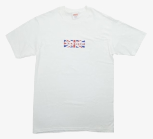 Supreme Union Jack Box Logo Tee - Gildan Heavy Cotton White T Shirt, HD Png Download, Free Download
