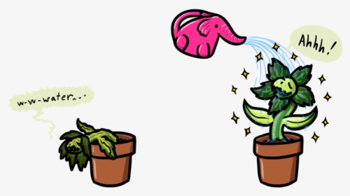 Plants Need Water - Cartoon, HD Png Download, Free Download