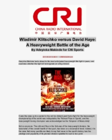 Wladimir Klitschko Vs David Haye, HD Png Download, Free Download