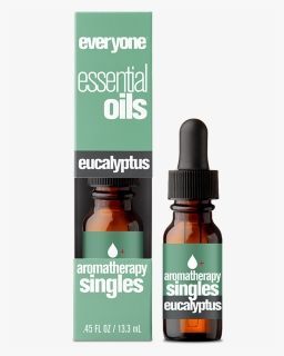 Everyone Aromatherapy Single Pure Essential Oil Eucalyptus - Glass Bottle, HD Png Download, Free Download
