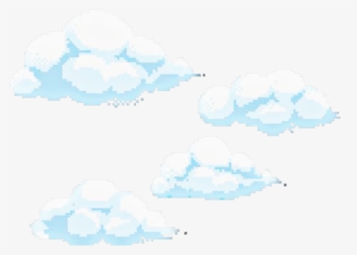 Blue Nuvens Pixel Kawaii - 8 Bit Cloud Transparent, HD Png Download, Free Download