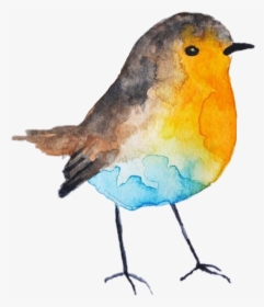 Transparent Robin Bird Clipart - Cute Little Birds Watercolour, HD Png Download, Free Download
