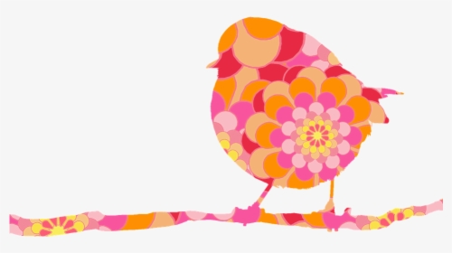 Bird, Robin, On Branch, Flower-power, Floral Design - Flower Power Png, Transparent Png, Free Download