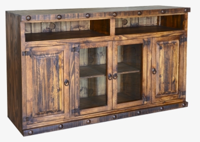 Large Rustic Centre Tv Stand , Png Download - Entertainment Center, Transparent Png, Free Download