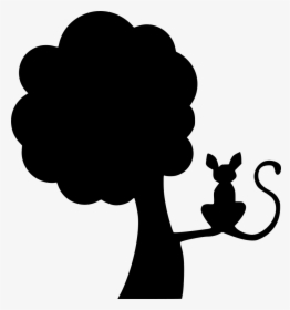 Cat Tree Seat Branch Halloween Night Comments - Tree At Night Cartoon Png, Transparent Png, Free Download