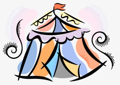 Vector Illustration Of Big Top Circus Carnival Tent - Carnival, HD Png Download, Free Download