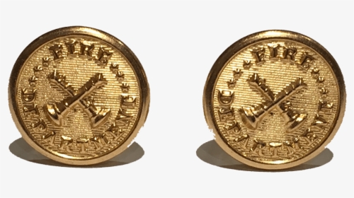 Gold 2 Crossed Bugle - Coin, HD Png Download, Free Download