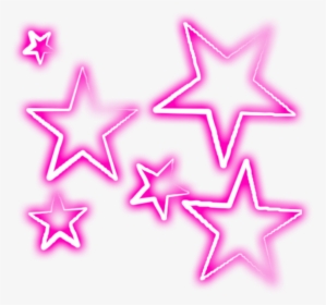 Stars Star Effect Ftestickers Stickers Autocollants - Estrellas Neon Png, Transparent Png, Free Download