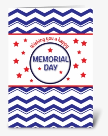 Memorial Day, Patriotic Chevron Stripes Greeting Card - Greeting Card, HD Png Download, Free Download
