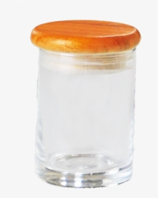 3oz Glass Jar/wood Lid/clear Seal (72 Jars Per Case) - Drink, HD Png Download, Free Download