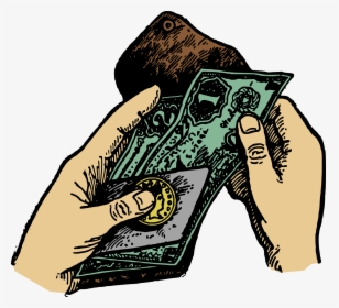 Hands And Money Clip Arts - Money Drawing Transparent, HD Png Download, Free Download