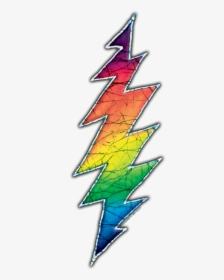 Grateful Dead Rainbow Bolt Sticker 5" - Grateful Dead Lightning Transparent, HD Png Download, Free Download