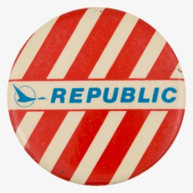Republic Airlines Stripes Advertising Button Museum - Circle, HD Png Download, Free Download