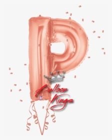 Rose Gold Letter P - Letter P Rose Gold Balloon, HD Png Download, Free Download