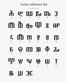 Glagolitic Alphabet V2, With One Golden Letter - Modern Glagolitic, HD Png Download, Free Download
