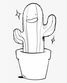 Cactus cute sticker drawing sketch for coloring 5484819 Vector Art at  Vecteezy