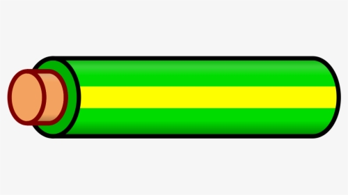 Wire Green Yellow Stripe - Green Wire Yellow Stripe, HD Png Download, Free Download