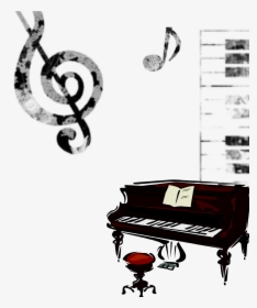 Piano Photography Drawing Musical Keyboard Illustration - Drawing Piano Design, HD Png Download, Free Download