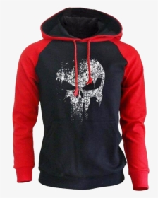 The Punisher Skull Hoodies - Punisher Red And Black Skull, HD Png Download, Free Download