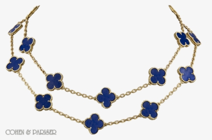 Van Cleef And Arpels Lapis Lazuli Alhambra Necklace - Van Cleef Alhambra Lapis Necklace, HD Png Download, Free Download