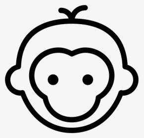 Monkey Ears Png Clip Black And White Stock - Transparent Monkey Icon Free, Png Download, Free Download