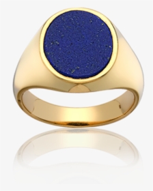Lapis Lazuli Gold Signet Ring - Engagement Ring, HD Png Download, Free Download