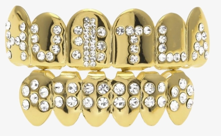 #diamond #gold #grill  #freetoedit - Grillz Letter, HD Png Download, Free Download
