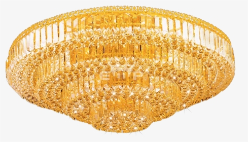 Lighting Crystal Lamp Gold - Hd Chandelier Light Png, Transparent Png, Free Download