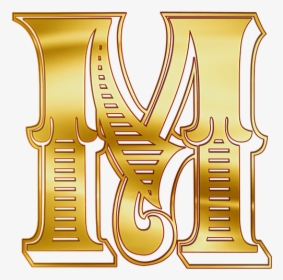 Cyrillic Small Letter M Clip Arts - Gold Letter M Png, Transparent Png, Free Download