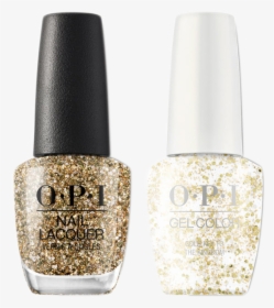 Opi Gelcolor And Nail Lacquer 3, Nutcracker Collection, - Gold Glitter Nail Varnish, HD Png Download, Free Download