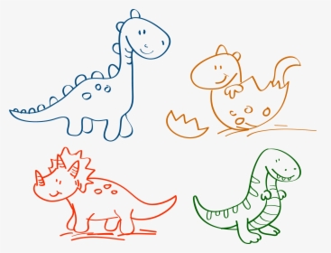 Clip Art Dinosaur Drawing Pictures - Drawn Dinosaur Clipart Easy, HD Png Download, Free Download