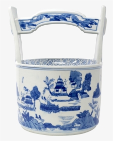 Wishing Well Bucket Blue And White Porcelain, HD Png Download, Free Download