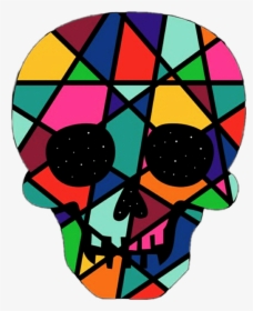Skull Head Human Face Humanface Humanhead Colorful - Mousepad, HD Png Download, Free Download