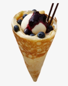 Ny Blueberry Crepe - Crepes And Cream Png, Transparent Png, Free Download
