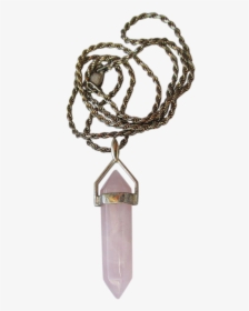 Crystal Necklace Png - Rose Quartz Crystal Necklace Charm, Transparent Png, Free Download