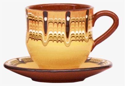Pottery Tea Cup With Saucer - Cup, HD Png Download, Free Download