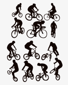 Cycling Silhouette Sport - Black Silhouette Png Cycling, Transparent Png, Free Download