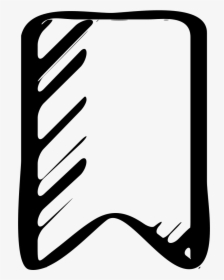 Bookmark Sketched Symbol Outline - Book Mark Flag, HD Png Download, Free Download