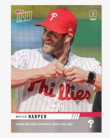 Bryce Harper Phillies Baseball Card, HD Png Download, Free Download