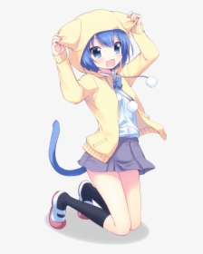 Anime Girls In Cat Hoodies, HD Png Download, Free Download