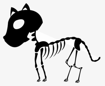Free Skeleton Clipart Black And White Images Free Download - Skeleton Of Animals Drawing Cartoon, HD Png Download, Free Download