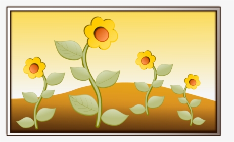 Free Vector Flowers In Field - Garden Clip Art, HD Png Download, Free Download