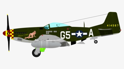 Vector Mustang Plane - P51 Mustang Coloring Pages, HD Png Download, Free Download