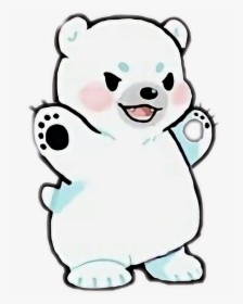 #polarbear #grr #kawaii #angry #freetoedit - Transparent Polar Bear Cartoon, HD Png Download, Free Download