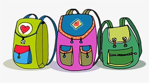 Three Vector Colorful Children Backpacks Isolated On - Backpacks Clipart, HD Png Download, Free Download
