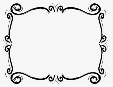 #flourish #lines #sticker #frame#freetoedit - Frames Black And White Clipart, HD Png Download, Free Download