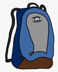Bag Snout Backpack Clip Art - Blue Backpack Drawing, HD Png Download, Free Download