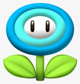Mario Fire Flower Clipart , Png Download - Super Mario Blue Flower, Transparent Png, Free Download